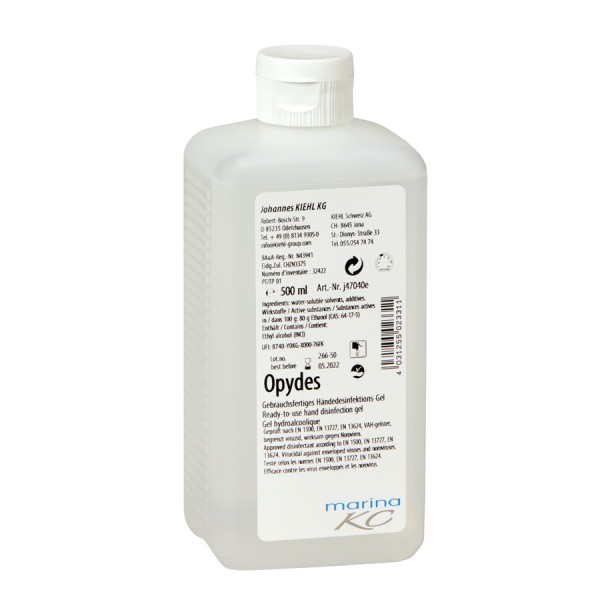 Opydes Händedesinfektions-Gel 500ml (VE=8) 