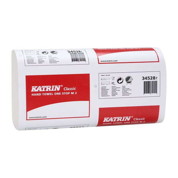 Papierhandtücher Katrin Classic One-Stop M2, 2-lagig 20,6x25cm weiß, 3360 Stück